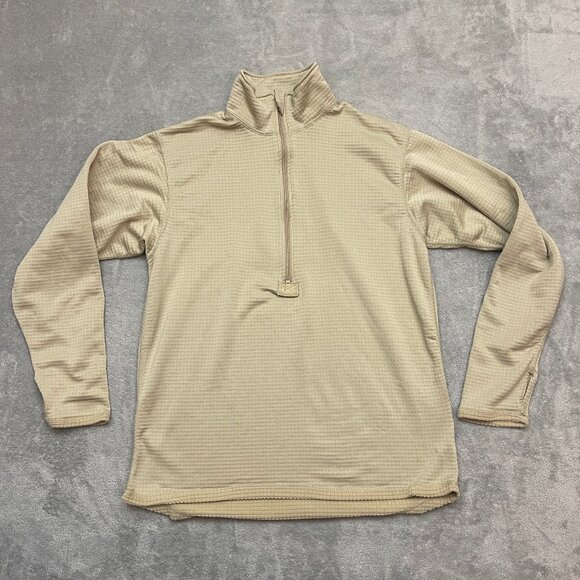 PRE-OWNED GEN III MID WEIGHT L2 COLD WEATHER SHIRT COYOTE WAFFLE ECWS medium reg - Picture 1 of 8